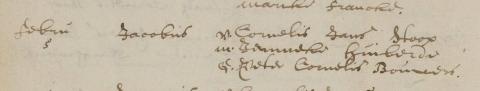 Afbeelding - Doopinschrijving Jacobus Cornelisse Stoop, 5 februari 1688
